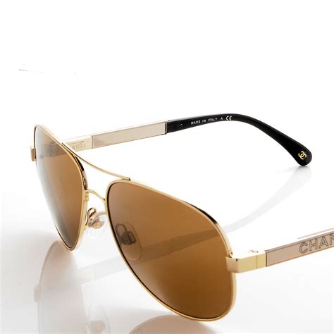 chanel pilot goldplated sunglasses|chanel aviator sunglasses nordstrom.